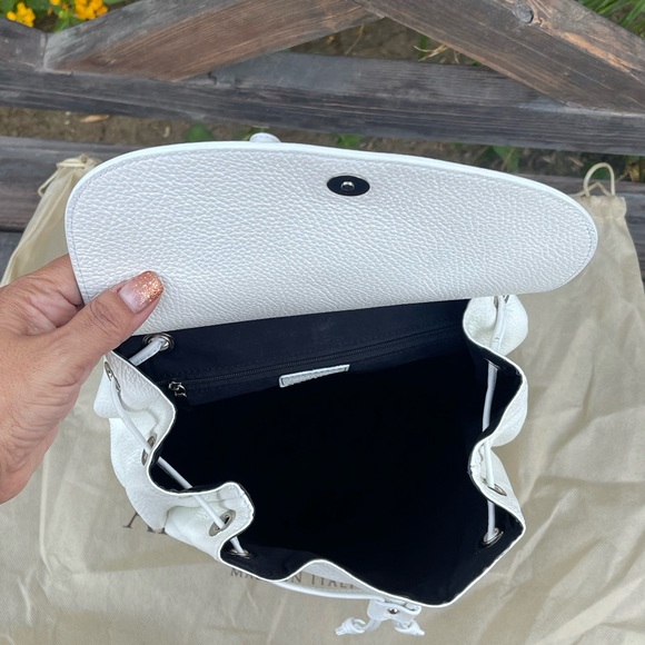 Anna Virgili White Leather Backpack - Picture 9 of 12
